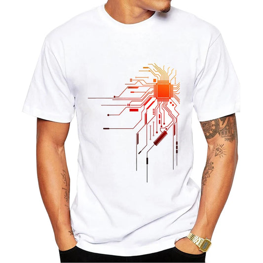 Abstract Circuit Board CPU T-Shirt - 2 - ps | ONEFY.SHOP
