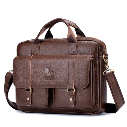 Leather Briefcase - 2 - aw | ONEFY.SHOP
