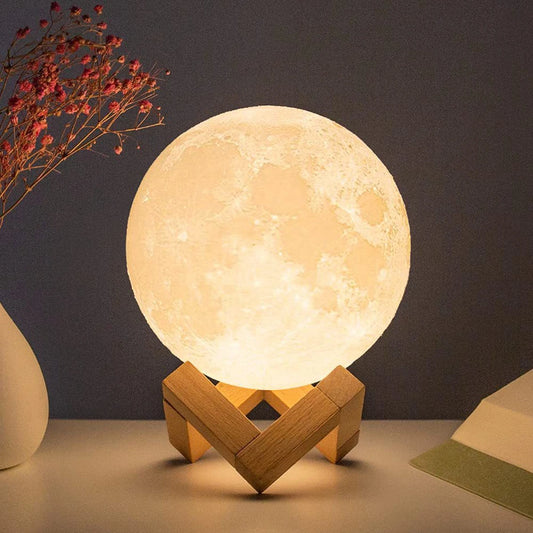 3D Textured Lunar Night Light - 7 -  rs | ONEFY.SHOP